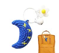 Lnhgh Crochet Keyring,Cute/Moon/Sun Small Handmade Crochet Knitted Keychain | Wool Handwoven Key Crochet Ladies Bag Pendant for Women