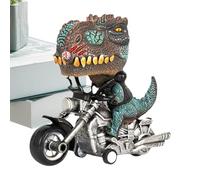 Lnhgh Drift Car Dash Ornament | Dinosaur Rides Motorcycle Model Ornament | Car Dashboard Decoration with Drifting Action, Car Decorations Interior Accessory for Car Lover
