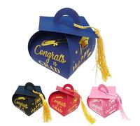 Lnhgh Graduation Candy Box, 50X Gradation Cap Candy Box, Doctoral Hat Design Souvenir Holder Decoration for College High School Guest Centerpiece