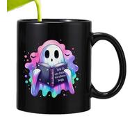 Lnhgh Halloween Coffee Mug - Pumpkin Ceramic Horror Coffee Mug - Ergonomic Handle 400ml Teapot Water Cup for Travel Home Dorm Thanksgiving Camping Fall