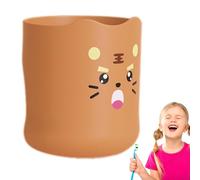 Lnhgh Kids Toothbrush Cup with Handle | 300ml Bathroom Toothbrush Cup Kids Cartoon - Unbreakable Toothbrush Cup, Adorable Bathroom Accessories for Kids, Boys, Girls