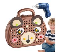 Lnhgh Play Toolbox for Kids | Kids Screw Tool Box with Electric Drill,Educational Preschool Engineering Toy for Young Children Girls Over 3+ Years Old