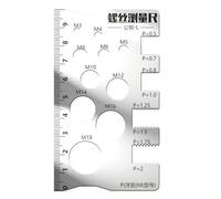 Lnhgh Screw Size Gauge - Stainless Steel Screw Ruler,Accurate Thread Gauge Ruler for Industrial, Mechanical, Engineering, Plumbing, Woodworking, Metalworking, Automotive