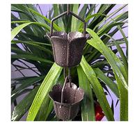 LNHHG Rain Chains For Downspouts Decorative Rain Bell Drainage Rain Chain Eaves Rain Guide Chain House And Garden Ancient House Villa B&B Decor(Copper Old Morning Glory)