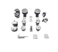 LNHHG Sliding Door Hanger Roller Kit Stainless Steel Hardware for Bathroom Glass Sliding Doors(Matte Black)