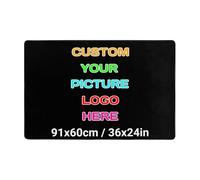 LNHIDESOOM Custom Non-Slip Doormat, Upload Your Image Text Personalized Rug Carpet Customized Door Mat for Front Door Welcome Mat for Entrance Indoor Outdoor (36x24in, Black)