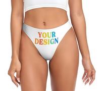 LNHIDESOOM Personalised Women's Briefs, Design Your Picture Texts Custom Underwear Panty for Lady Customized Thong Comfort Panties (UK, Alpha, 4XL, Regular, Regular, Style 1)