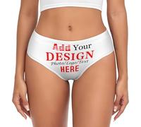 LNHIDESOOM Personalised Women's Briefs, Design Your Picture Texts Custom Underwear Panty for Lady Customized Thong Comfort Panties (UK, Alpha, S, Regular, Regular, Style 2)