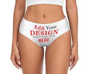 LNHIDESOOM Personalised Women's Briefs, Design Your Picture Texts Custom Underwear Panty for Lady Customized Thong Comfort Panties (UK, Alpha, L, Regular, Regular, Style 2)
