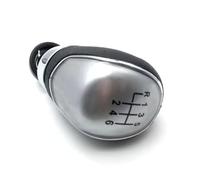 LNHYGTFR Gear Shift Knob Compatible with Ford for C-MAX for Kuga 5 6 Speed Gear Shift Knob with PU Boot Accessories Replace Car Lever Stick Shifter Knobs(Silver 6speed)