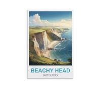 LNHZGNJNH Beachy Head East Sussex Vintage Travel Posters 16x24inch(40x60cm) Canvas Wall Art Wall Print Painting Decor Living Room Bedroom Decor