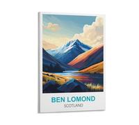 LNHZGNJNH Ben Lomond Scotland Vintage Travel Poster 08x12inch(20x30cm) Canvas Wall Art Wall Print Painting Decor Living Room Bedroom Decor