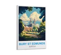LNHZGNJNH Bury St Edmunds Suffolk Vintage Travel Poster 08x12inch(20x30cm) Canvas Wall Art Wall Print Painting Decor Living Room Bedroom Decor