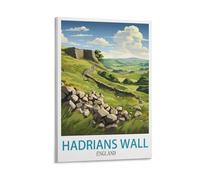 LNHZGNJNH Hadrians Wall England Vintage Travel Posters 08x12inch(20x30cm) Canvas Wall Art Wall Print Painting Decor Living Room Bedroom Decor