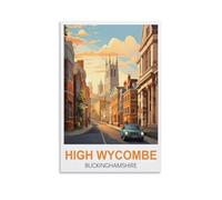 LNHZGNJNH High Wycombe Buckinghamshire Vintage Travel Poster 08x12inch(20x30cm) Canvas Wall Art Wall Print Painting Decor Living Room Bedroom Decor