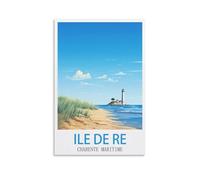 LNHZGNJNH Ile De Re Charente Maritime Vintage Travel Posters 08x12inch(20x30cm) Canvas Wall Art Wall Print Painting Decor Living Room Bedroom Decor