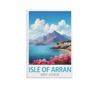 LNHZGNJNH Isle of Arran North Ayrshire Vintage Travel Poster 08x12inch(20x30cm) Canvas Wall Art Wall Print Painting Decor Living Room Bedroom Decor