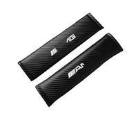 LNHZX 2Pcs Car Seat Belt Cover for Mercedes-Benz C-Class/G-Class/E-Class/A-Class/GLE/GLC Shoulder Protector Cover Car Seat Belt Shoulder Pads Emblem Interior Accessories,Carbon Fiber Black