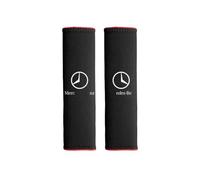 LNHZX 2Pcs Car Seat Belt Cover for Mercedes-Benz E-Class/E300L/GLC260 Shoulder Protector Cover Car Seat Belt Shoulder Pads Emblem Interior Accessories,Black