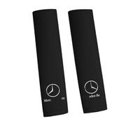 LNHZX 2Pcs Car Seat Belt Cover for Mercedes-Benz GLC/E-Class/C-Class/S-Class/GLB/A-Class/GLE Shoulder Protector Cover Car Seat Belt Shoulder Pads Emblem Interior Accessories,Black-31cm