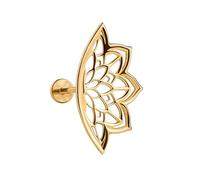 LNIEER Hypoallergenic titanium earrings for women, Boho Cartilage Helix Earring Gothic Punk Geometric Mandala Lotus Flower Hidden Helix Piercing Earrings Unique Personalized Gift Jewelry, 18g (1.0mm