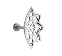 LNIEER Hypoallergenic titanium earrings for women, Boho Cartilage Helix Earring Gothic Punk Geometric Mandala Lotus Flower Hidden Helix Piercing Earrings Unique Personalized Gift Jewelry, 18g (1.0mm