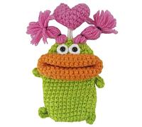 LNIJAYNI Crochet Pull Type Keys Bag,Hand Knitting Car Keys Wallets,Funny Thick Lips Monsters Keychain Bag,Cartoon Keychain Organizers