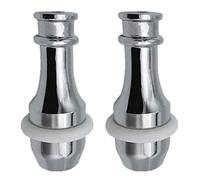 LNJBABAO 2 Pack Pull Cord Weight Handle Blind Pull Chrome Light Pull with Rubber Ring and Connectors for Shower/Bathroom/Toilet/Fan Switch