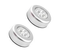 LNJBABAO 2 Pieces Touch Light LED Battery Lights Indoor Stick-on Push Light for Closets Cabinets Counters Utility Rooms Cordless BF-0615
