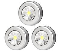 LNJBABAO 3Pcs COB Touch Led Battery Lights COB Touch Lamp LED Battery-Powered Wireless Night Light for Closets, Cabinets, Counters, or Utility Rooms