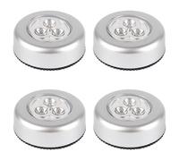 LNJBABAO 4 Pieces Touch Led Battery Lights - Indoor Stick-on Push Light for Closets, Cabinets, Counters or Utility Rooms