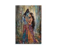 LNJNBOTK Shiva And Parvati God Shiva Poster Wall Art Picture Print Modern Family Room Decor 12 x 18 Inches (30 x 45 cm)