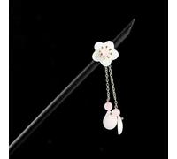LNKUGN 1PC Wooden Hair Stick Winding Flower Hairpin With Tassel Elegant Lady Hair Clip Hair Accessories Vintage