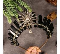 LNKUGN Crystal Crown The Sun Goddess Crystal Tiaras Jewelry Accessories Fairy Headband Photography Props Elves Festivals Gifts