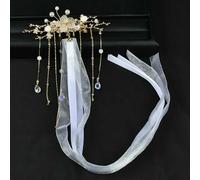 LNKUGN Handmade Simple Long Tassel Hairpin Rhinestone Headwear Women Bride Hair Ornaments Jewelry for Hanfu Costume