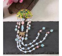 LNKUGN Handmade Simple Long Tassel Hairpin Rhinestone Headwear Women Bride Hair Ornaments Jewelry for Hanfu Costume