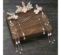 LNKUGN Headdress Tassel Step Shaking Hairpin Antique Style Hair Crown Hairpin Full Set Of Ancient Fairy Hair Accessories