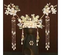 LNKUGN Headdress Tassel Step Shaking Hairpin Antique Style Hair Crown Hairpin Full Set Of Ancient Fairy Hair Accessories