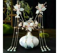LNKUGN Headdress Tassel Step Shaking Hairpin Antique Style Hair Crown Hairpin Full Set Of Ancient Fairy Hair Accessories