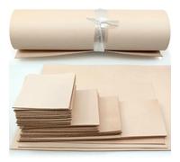 LNKUGN Square Veg Tan Leather Pre-Cut Vegetable Tanned Genuine Cowhide Sheet Full Grain Leather for Sofa Wallet Handmade Working Crafts