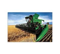 LNLEXTAR Farm Poster John Deere Harvests Wheat Poster Decorative Painting Canvas Wall Art Living Room Poster Bedroom Painting Wall Art Picture Print Modern Family Room Decor 12 x 18 Inch (30 x 45 cm)