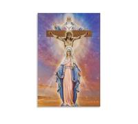 LNLEXTAR Holy Trinity of Virgin Mary Poster Decorative Painting Canvas Wall Art Living Room Poster Bedroom Painting Wall Art Picture Print Modern Family Room Decor 08 x 12 inches (20 x 30 cm)