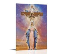 LNLEXTAR Holy Trinity of Virgin Mary Poster Decorative Painting Canvas Wall Art Living Room Poster Bedroom Painting Wall Art Picture Print Modern Family Room Decor 08 x 12 inches (20 x 30 cm)
