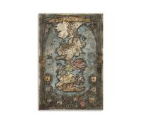 LNLEXTAR Map of Westeros Poster Decorative Painting Canvas Wall Art Living Room Poster Bedroom Painting Wall Art Picture Print Modern Family Room Decor 12 x 18 Inches (30 x 45 cm)