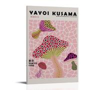 LNLEXTAR Yayoi Kusama Mushrooms Poster Decorative Painting Canvas Wall Art Living Room Poster Bedroom Painting Wall Art Picture Print Modern Family Room Decor 12 x 18 Inches (30 x 45 cm)