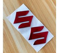 LNLMY Car Emblem Sticker for Suzuki Jimny Swift Samurai SX4 Vitara, Car Letter Emblems Decoration Stickers Replacement Accessories,red