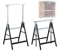 Lnlscle Foldable Sawbuck, Saw Horse, Saw Bench, Sawhorse Workbench, Corrosion and Weather Resistant, 100kg Capacity Sawhorse Pair for Log Cutting (Portable)
