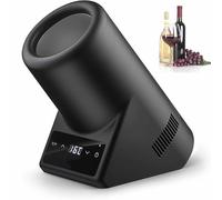Lnlscle Portable Electronic Bottle Chiller, Rapid Cooling Mini Fridge with Touch Controls for Wine/Beer, 110-240V Portable Electric Wine Chiller, Stainless Steel Desktop Cooler (Ideal Party Gift)