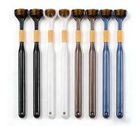 Lnncdsc 8-Piece Set of 3-Sided toothbrushes Adults, Extra Soft toothbrushes for Adults, Medium Toothbrush for Comprehensive Care of Teeth and Gums.