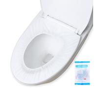 Lnngub 10 Packs Disposable Toilet Seat Covers, Toilet Seat Mat Waterproof Toilet Seat Covers Non Slip Individually Wrapped Toilet Seat Mats for Travel Hotel Hospital Airplane Public Restrooms